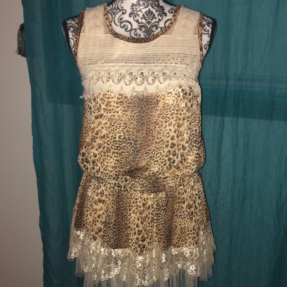 Leopard and lace Dress